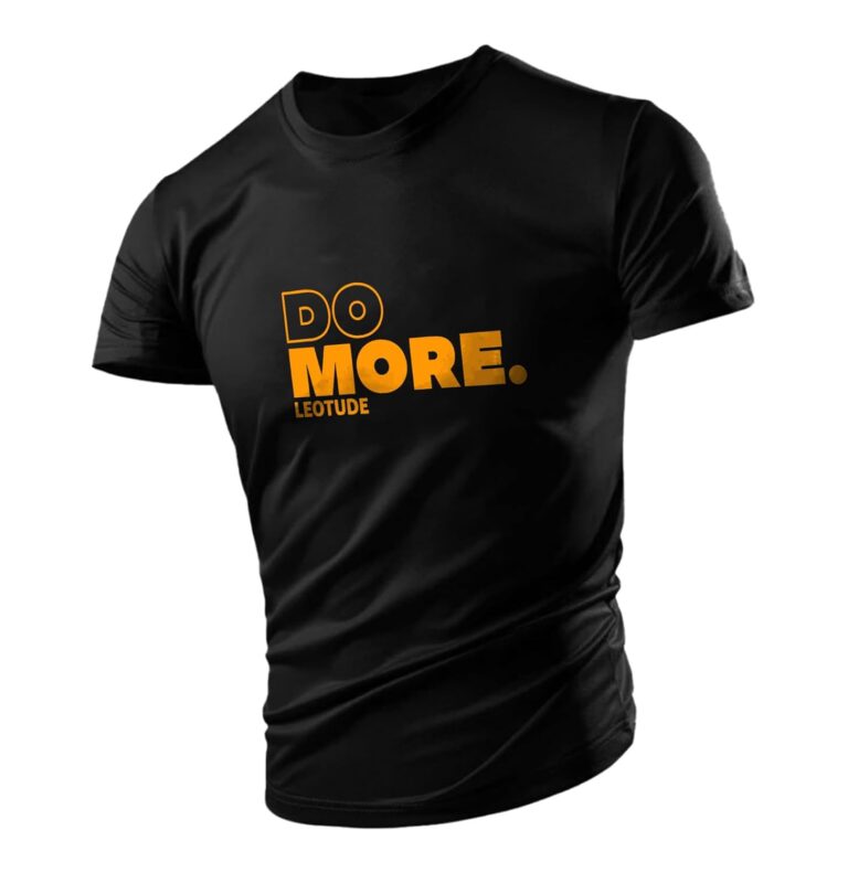 LEOTUDE Men’s Regular Fit Half Sleeve Round Neck Dri-Fit Tshirt (Color Black)