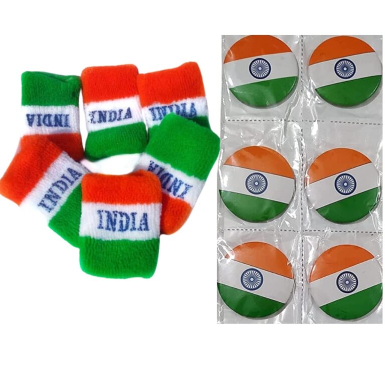 The Trends Combo of India Wristband and Badges for Independence Day, Republic Day and Patriotic Event #aazadikaamritmahotsav
