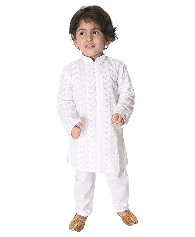 TAN ANSH White Kurta Pyjama For Boys According 15 August