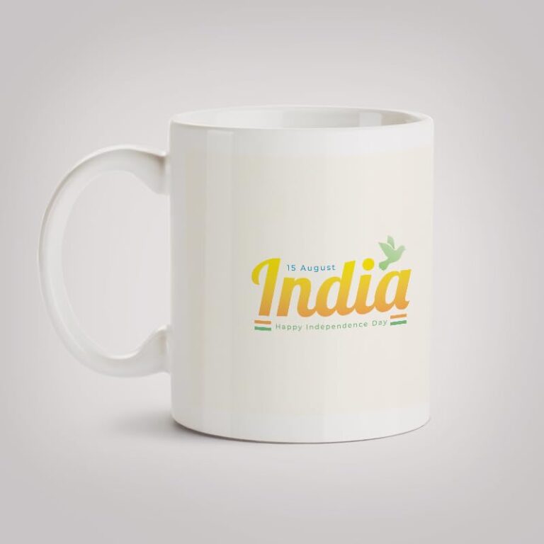 Bindaas Gifts Ceramic Coffee Mug(330 ml),Printed Design On Mug 15 August India Happy Independence Day,Gift for Brother, Sister, Friends, on Independence Day