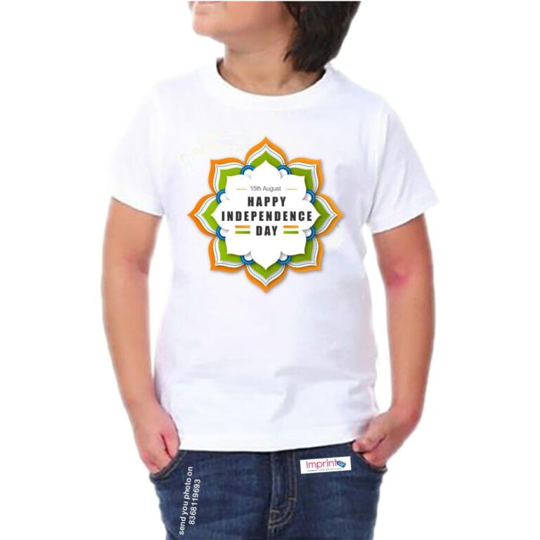 Independence Tshirt, 15 August, azadi Tshirt, Half Sleeve Happy Independence Day/Republic Day/AZADI KA Amrit MOHTSAV/swatantrata Diwas for Baby/Kids/Men and Adults Tshirts-Imprint Gift