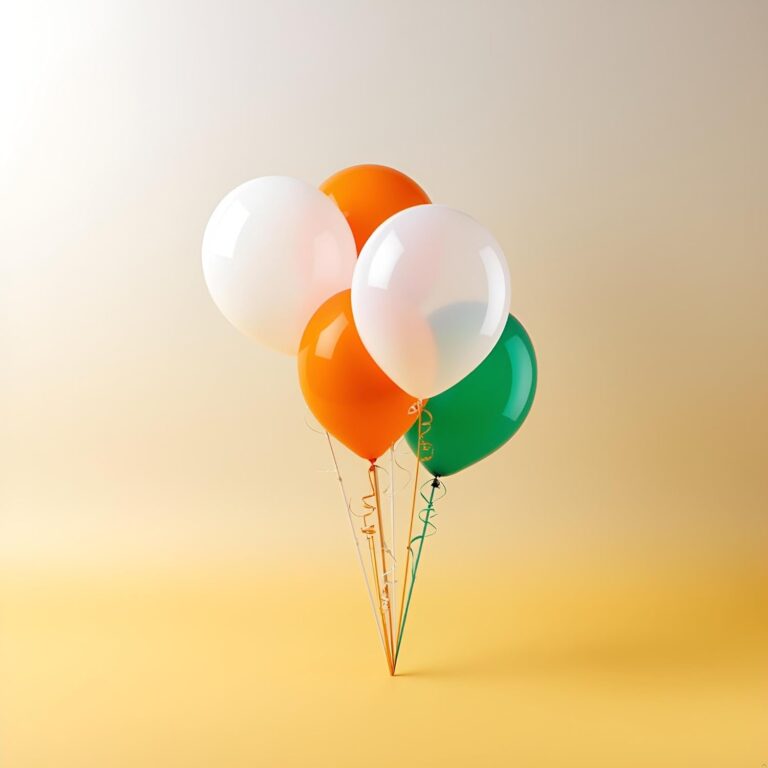 BLOOMS MALL 101 Pcs Tricolour Party Balloons Set, White Orange Green, Helium Quality Latex Independence Day Special Balloons Decoration Item Celebrations | Republic Day Decoration Baloons