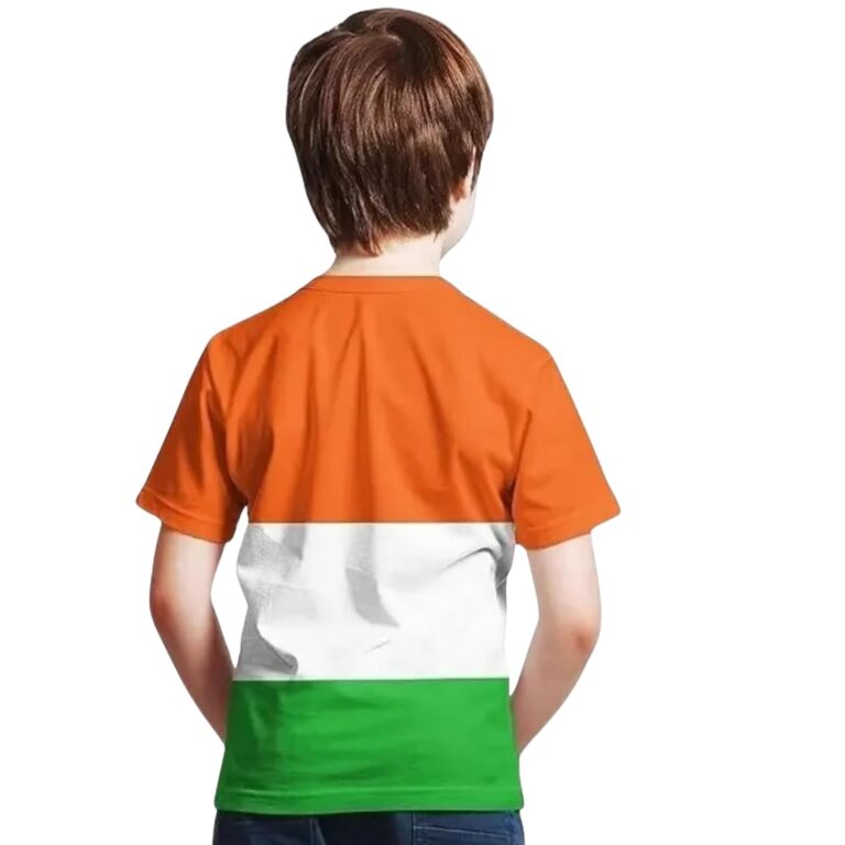 Boys & Girls Tiranga Tshirt Kids Cotton Half Sleeve for 2 Years to 16 Years Old | Republic Day Kids Tricolor Tshirt
