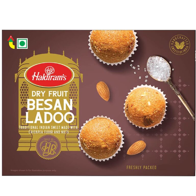 Haldiram’s Haldirams Mithas Besan Ladoo – Dry Fruit, 400grams, Indian Sweets Diwali gift pack