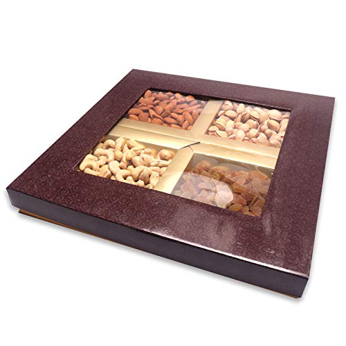 LEEVE DRY FRUITS Dryfruits Combo Fruit & Nuts Diwali Gift Fancy Box Hamper offer pack Windo Box P4 400 gram