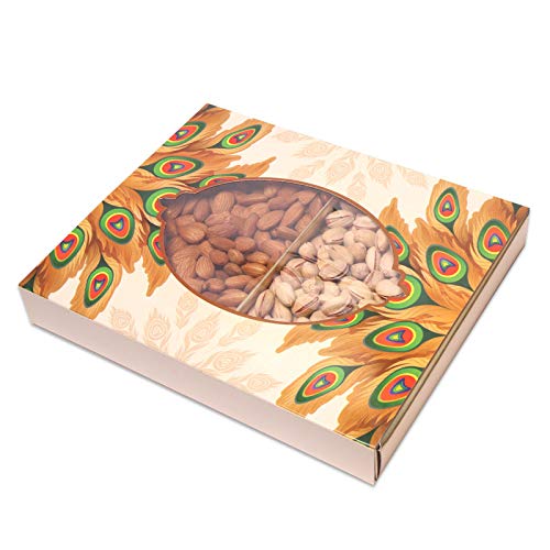 LEEVE DRY FRUITS Fresh Combo Fruit & Nuts Diwali Gift Fancy Box Hamper offer pack Windo Box P2 200 gram