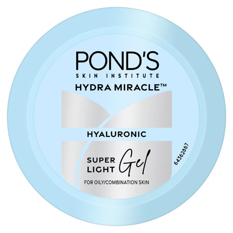 POND’S Super Light Gel Oil Free Face Moisturizer 50 G | With Hyaluronic Acid & Vitamin E For Fresh Glowing Skin & 24 Hr Hydration – Daily Use