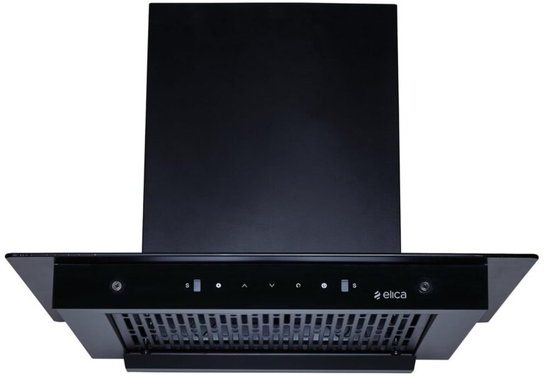 Elica 60cm 1500 m3/hr Filterless Autoclean Kitchen Chimney with 15 Years Motor WARR & 5 Years Comprehensive | FLAT FL 600 HAC LTW MS NERO | Black | Touch + Motion Sensor Control
