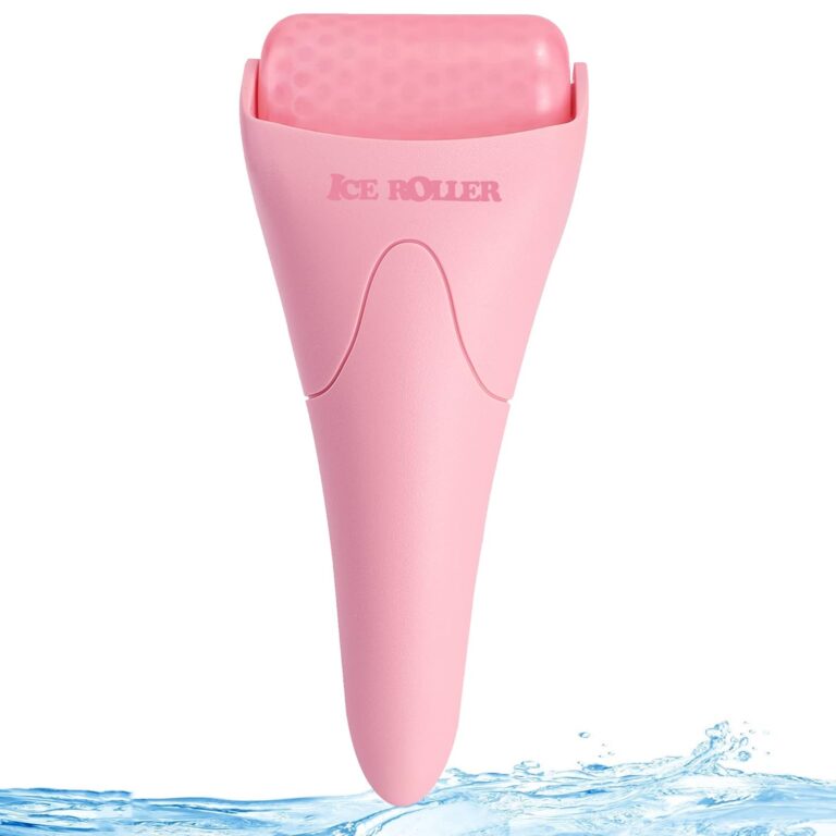 AFOUNDA Ice Roller For Face, Eye Massager And Whole Body Relief, Face Roller Skin Care Tool For Migraine Relief And Blood Circulation (Pink Handle+Pink Roller Head)
