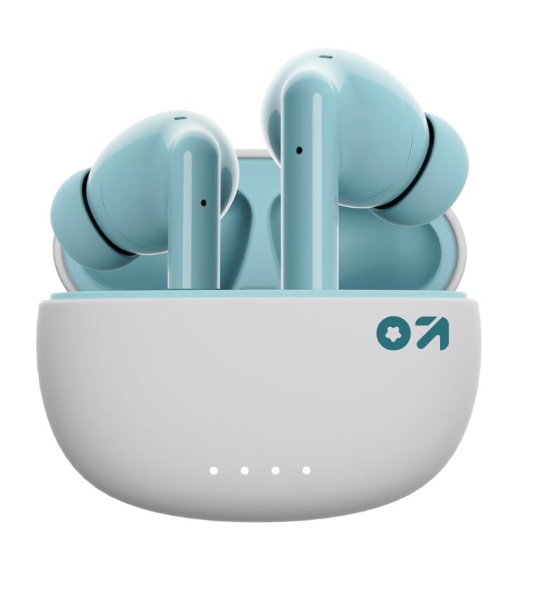 GOBOULT W20 Truly Wireless in Ear Earbuds with 40H Playtime, Zen™ ENC Mic, 45ms Low Latency, 13mm Bass Drivers, Type-C Fast Charging, Touch Control, IPX5 Ear Buds TWS (Glacier Blue)