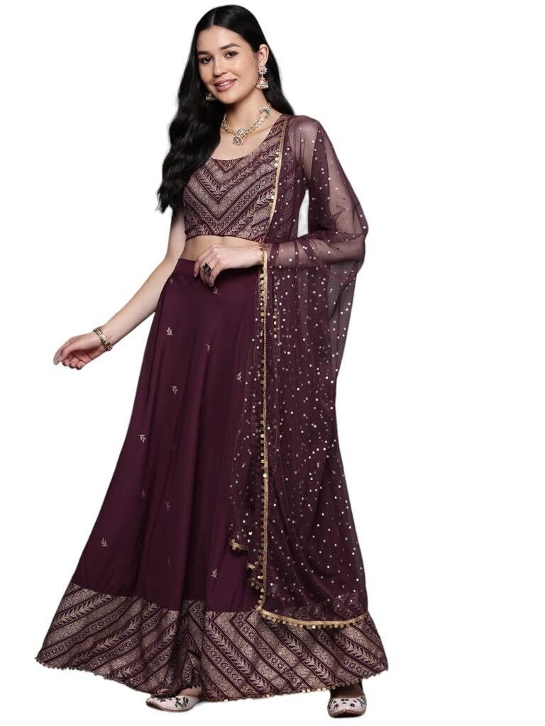 Ahalyaa Women’s Polyester Lehenga Choli