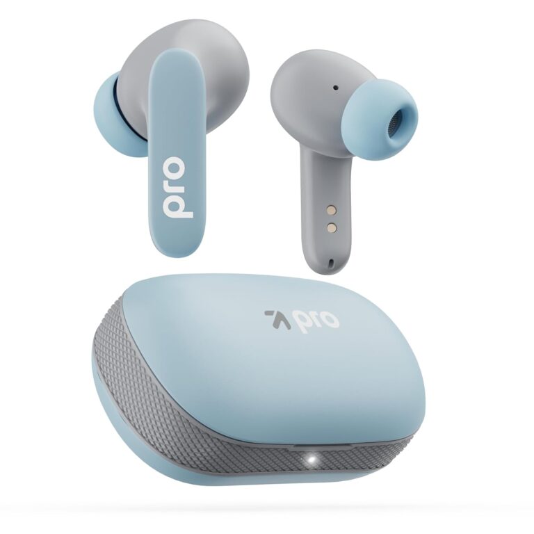 GOBOULT Z20 Pro Truly Wireless Bluetooth Ear Buds with 60H Playtime, 4 Mics Clear Calling, 45ms Low Latency, Rich Bass Driver, Touch Control, Earbuds Bluetooth Wireless(Powder Blue)