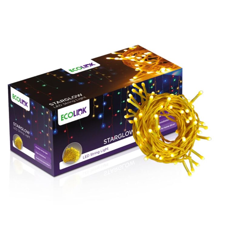 EcoLink StarGlow 9 Meter 48 LED Diwali String Light | Decorative LED String Light for Home Decoration | Plug & Play Ladi Light for Indoor & Outdoor Decorations | Warm White, Pack of 1