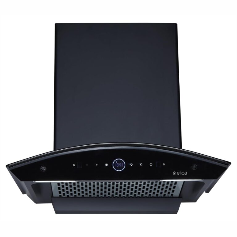 Elica 60cm 1600 m3/hr BLDC Filterless Autoclean Kitchen Chimney with 15 Years Motor & 5 Years Comprehensive Warranty | PRO PLUS FL BLDC HAC LTW 60 MS NERO | Black| Touch Control with Round RPM Display