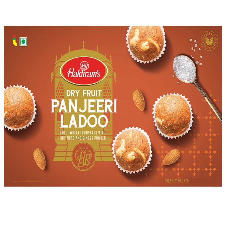 Haldiram’s Mithas Ladoo – Dry Fruit Panjeeri Box,400 Gram,Indian Sweets Diwali Gift Pack,Almond