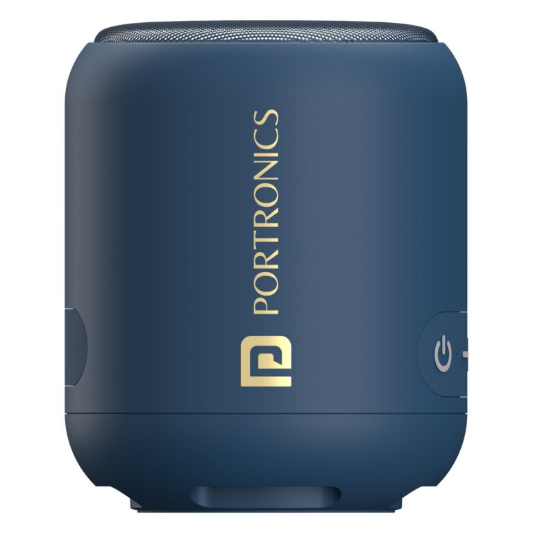 Portronics SoundDrum 1 12W TWS Portable Bluetooth Speaker with Powerful Bass, Bluetooth 5.3V, 360° Surround Sound, USB Drive in, Type C Fast Charging(Blue)