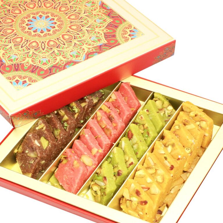 Ghasitaram Gifts Diwali Gifts Sweets-Assorted Kaju Katlis, 500 GMS|Sweets|Sweets Gift Pack|Diwali Sweets|Indian Mithai|Diwali Sweets Gift Box|Sweets Gift Box
