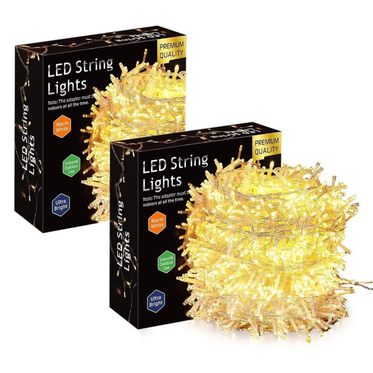 Gesto Warm White Led Serial String Lights – Waterproof Copper Wire Yellow Fairy Lights for Home Decoration,Christmas, Deepawali & Diwali Decoration Lights for Balcony Outdoor (19 Meter | Pack of 2)
