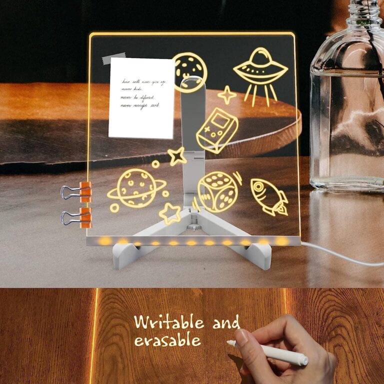 CPENSUS DIY 3D Acrylic Writing Pad With Pen Message Board Rewritable Table Lamp For Study LED Light Office Home Decor Gift