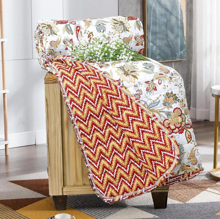 BSB HOME 400 Tc Pure Cotton Traditional Jaipuri Design Printed Light Weight Double Bed Quilt/Razai/Rajai – [Double Bed- 85 X 90 Inches, White