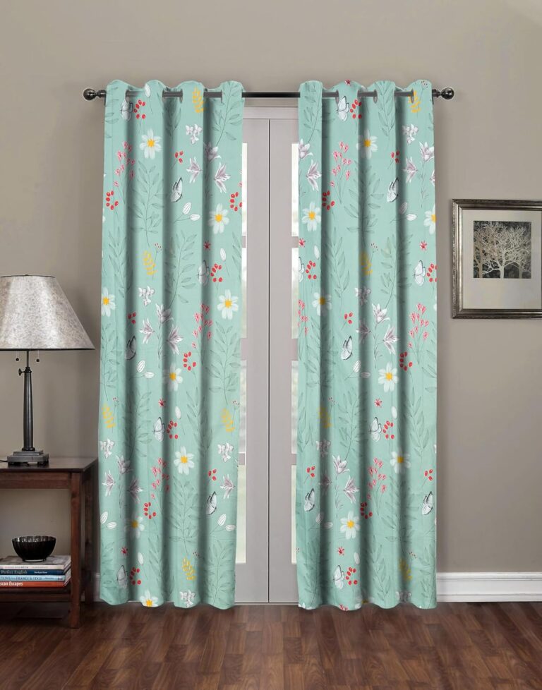 Amazon Brand – Umi Super Soft Brushed Microfiber Cotton Door Curtains 7 feet Set of 2,48X84(Inches) Living Room,Grommet Curtain Panel,Curtains 7 feet Long