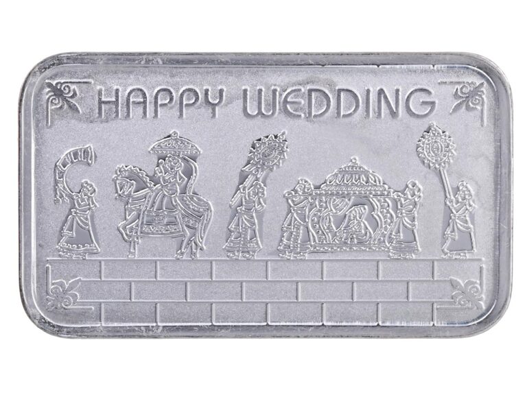 Ananth Jewels BIS Hallmarked Silver Coin 10 grams Happy Wedding Gift Doli