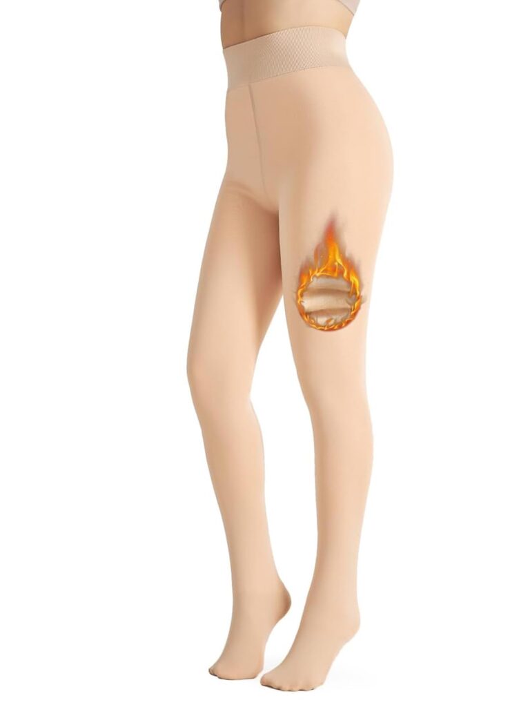 BLINKIN Women’s Skinny Fit Mid Rise Soft Touch Thermal Skinny Tights – Ultimate Warm Fleece Leggings, Thermal Winter Tights