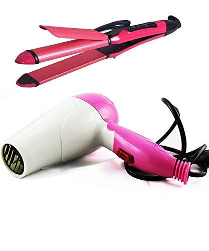 FESTIVE BLESSINGS Daling Combo of Hair Dryer + Hair straightener + Hair Curler , Professional Prefect Hair Styling Set (2 in 1 as Curler + Straightener & Dryer) Offer 3 Hair Care Items In One Combo Set