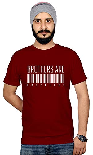 Workshop Graphic Printed T-Shirt for Men & Women | Brothers are Priceless T-Shirt Funny Quotes and Best for Birthday Gifts etc.