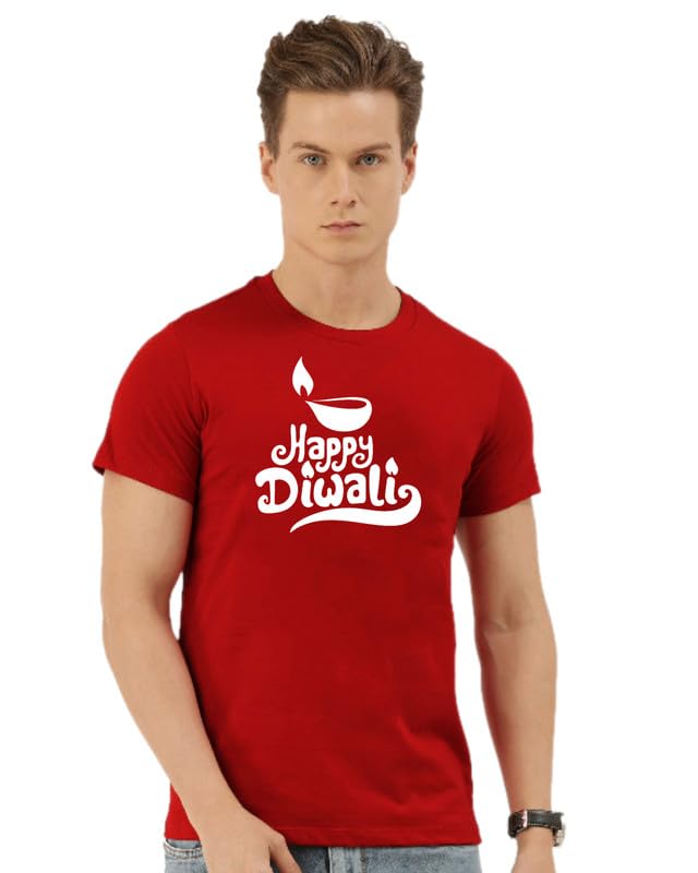 Hotspot Tees | Stylish Casual Men’s Wear | Happy Diwali | Half Sleeve Round Neck | T-Shirt