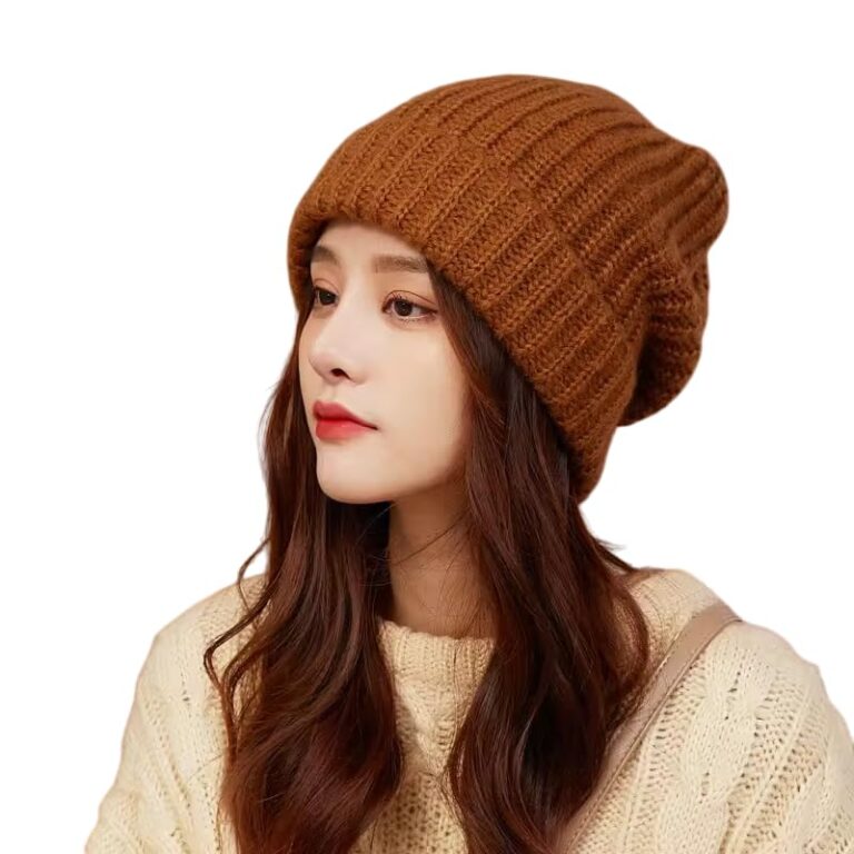 Richmen Women’s Soft Knitted Winter Hat Fashion Casual Hats Men’s Slouchy Long Beanie Skull Bonnet Cap for Unisex