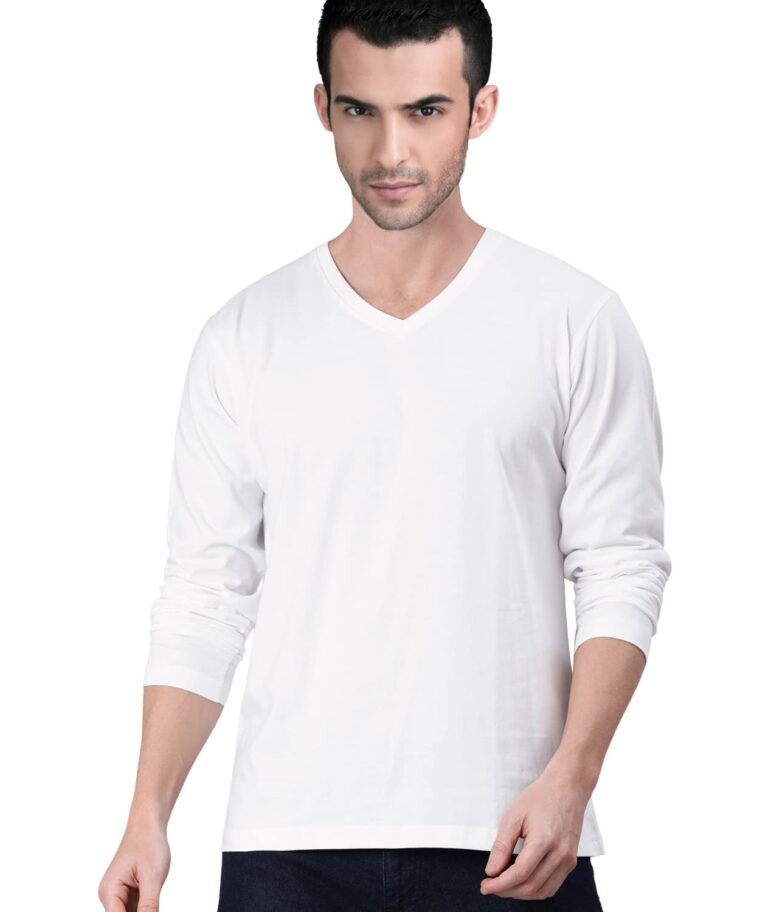 Cricmarket Premium Plain Men V Neck Full Sleeves T Shirt. Festive,Offer,Discount,Sale,Limited Edition, Trendy, Trending Tshirts.