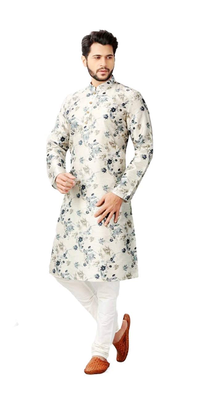 Logass Cotton Printed Kurta Pyjama Set For Men Ethnic & Designer Wear (Le 001) – (X-Large), Multicolor