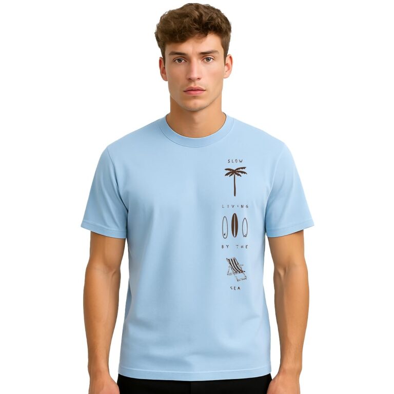 NOBERO Mens Cotton Graphic Printed Regular Fit T-Shirt