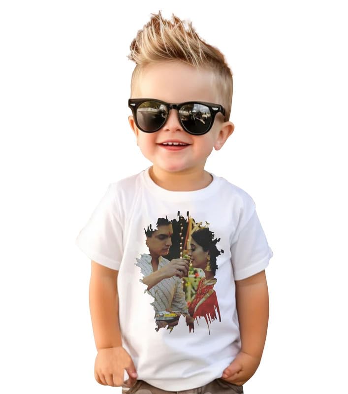 Customized Photo Print Tshirt This Diwali T-Shirt Gift for Couple, Friend and Family White Half Sleeve for Boys and Girls Happy Diwali (21)