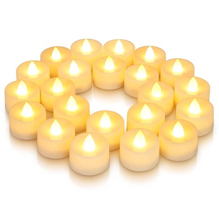 Coku Flameless LED Tealight Candles Smokeless Battery Operated Non-Flickering Tea Lights, Electric Decorative Candle for Diwali, Wedding, Christmas, Gifting & Home Decoration (Warm White, Pack of 20)