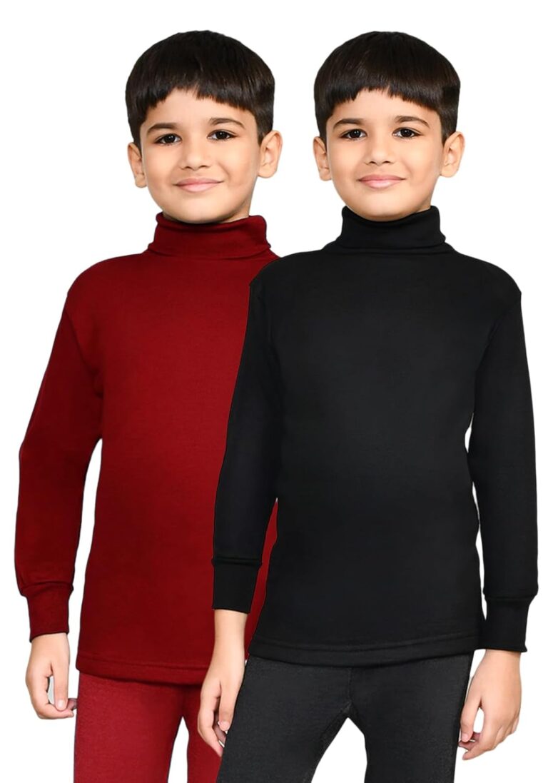 Lux Cottswool Pack of 2 Kids Winter wear Thermal Full Sleeves Body Warmer top for Boys & Girls