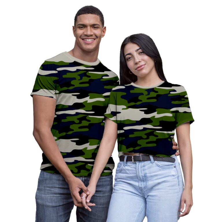 Hangout Hub HH121 Men Women Cotton Regular Fit (Set of 2) Matching Couple T Shirt for Men and Women