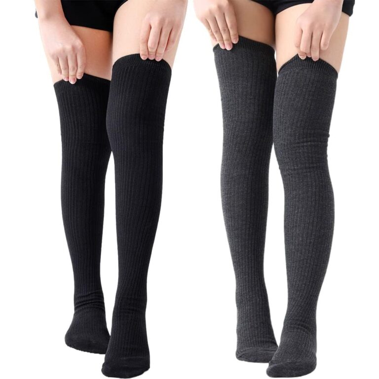 AVNISH Wool Warm Thigh High Socks | Knitted Thick Thermal Woolen Socks for Women Winter Wear Knee Length | Knee High Leg Warmers Long Socks Boot Cuffs Knee Cap | Stocking Girls
