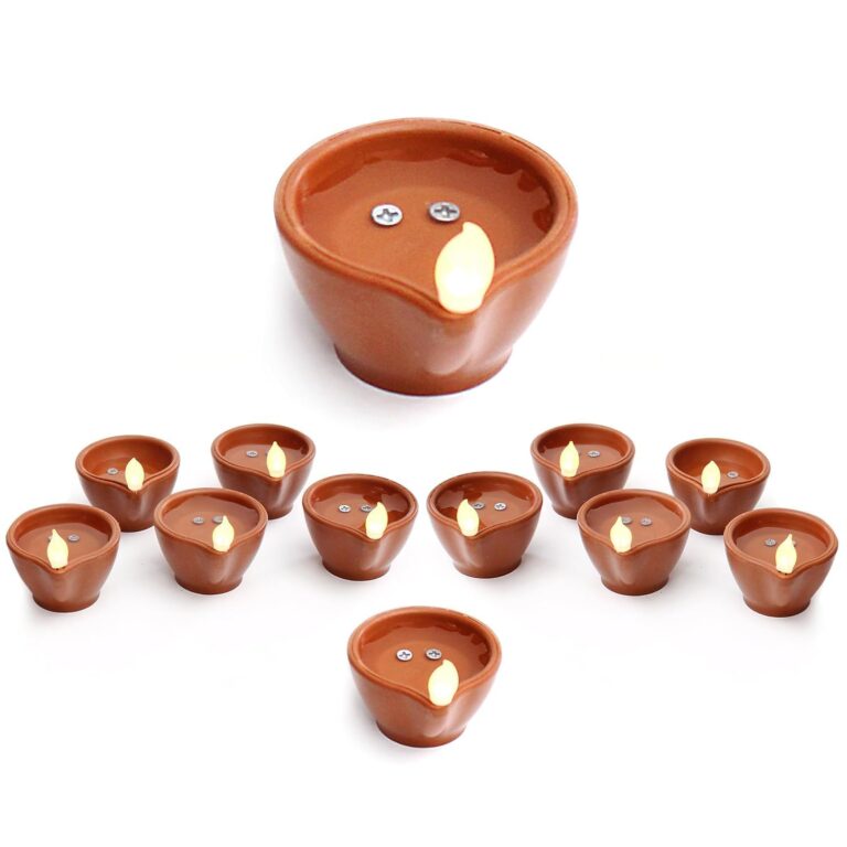 coku Water Sensor Electric Diyas LED Diya Flameless & Smokeless Tea Light Candles | Battery Operated Warm White Lights | Diya for Diwali, Christmas, Home Decoration, Pooja & Gift (72pcs_Pack)