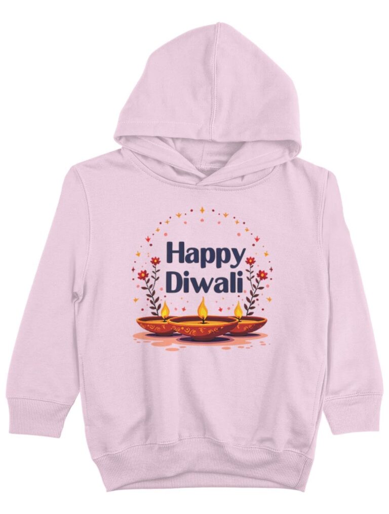 AirDrop Kids Relaxed Fit Graphic Printed Diwali Hoodie for Boys and Girls 2150