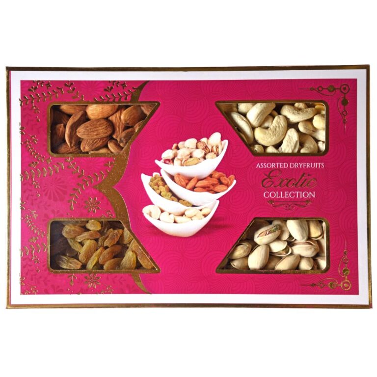 NatureVit Dry Fruits Gift Pack, 200g | Premium Combo of Cashew, Almond, Pistachio & Raisins | 50g Each | Diwali Gift Box for Family, Friends & Corporate Gifting | Healthy Festive Hamper