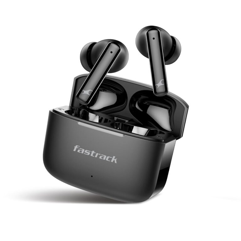Fastrack Fpods FQ100|BT5.4 TWS Earbuds, 50Hrs Playtime, Quad mic ENC for Crystal Clear Calls, Low Latency Gaming Mode Upto 40ms,NitroFast Charge – 200 Min in 10 Min,13mm Extra Deep Bass Drivers,IPX4