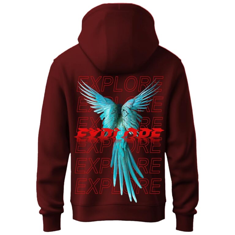 ALLEN BLACK Hoodie for Mens Explore Printed Hooded Sweatshirts for Mens