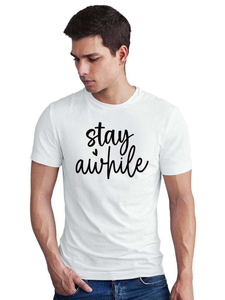 Seek Buy Love Stay Awhile T-Shirt, Cozy Home Shirt, Welcome T Relax Tee, Inspirational Minimalist Comfy Positive Vibes