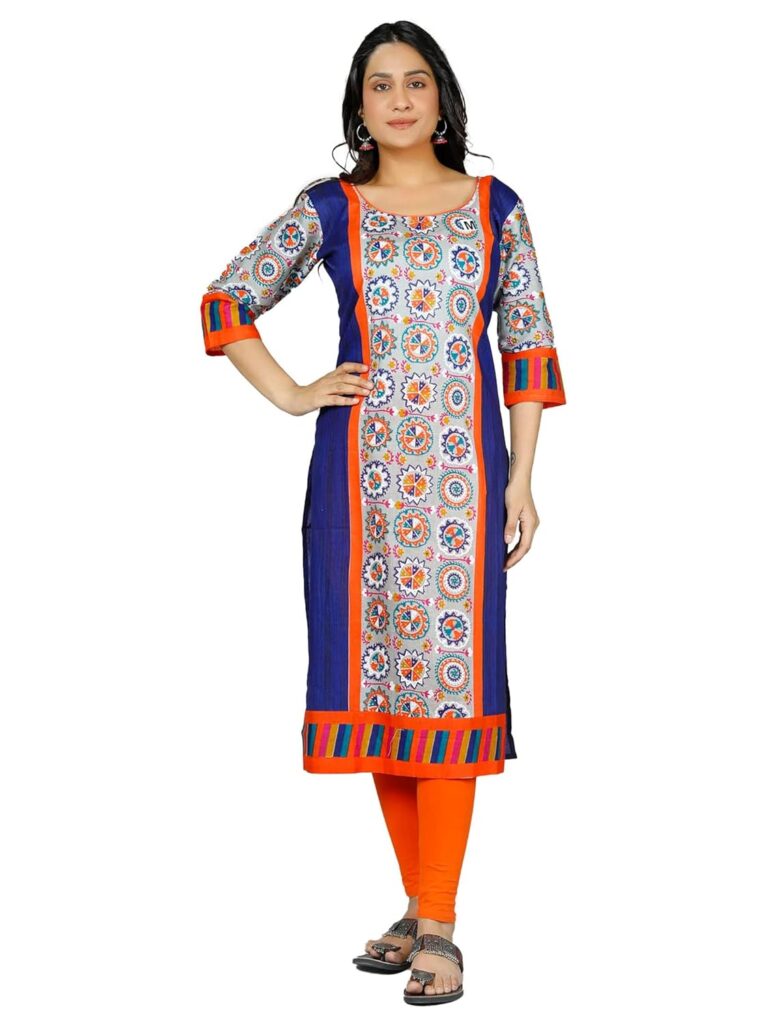 Jevi Prints Cotton Printed Kurti for Women – Stylish Kalamkari Jaipuri Kurta for Festive & Casual Wear