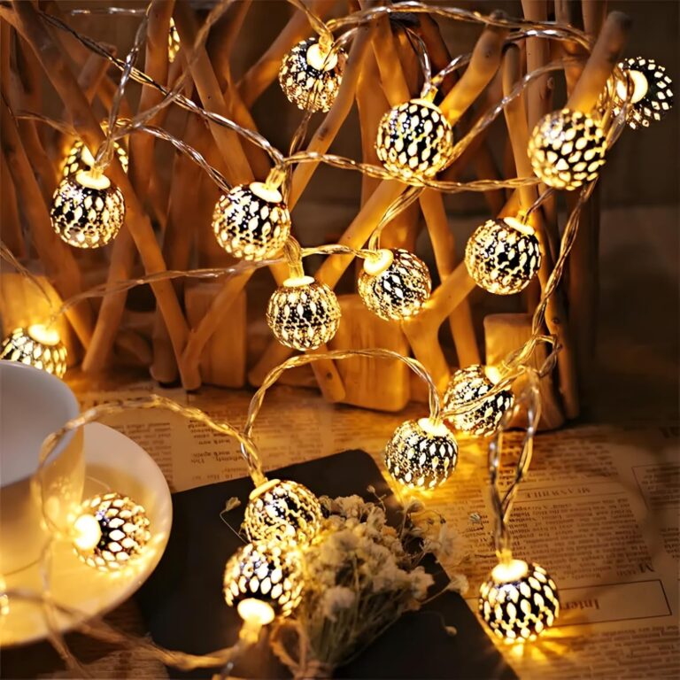 One94Store 3 Meter 14 LED Maccoran Ball String Lights – Perfect for Indoor/Outdoor Decoration for Diwali, Christmas, Birthday, Navratri, and Valentine’s Day Gifts(Warm White)
