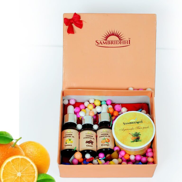 Sambridhhhi Skin Care Pack for Gift Sister on Birthday, Diwali gifts | Essential oil combo | Ayurvedic face pack