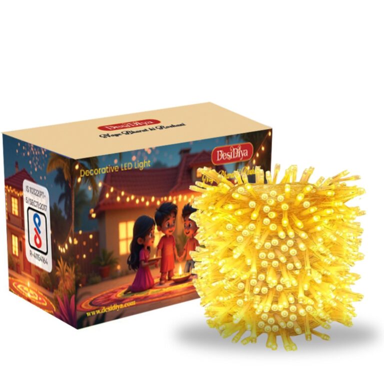 Desidiya® 30 Meter Rice Lights Warm White Diwali Lights for Decoration for Home | Led Decorative String Fairy Lights for Bedroom, Balcony, Living Room, Party, Wedding & Diwali Festival Décor