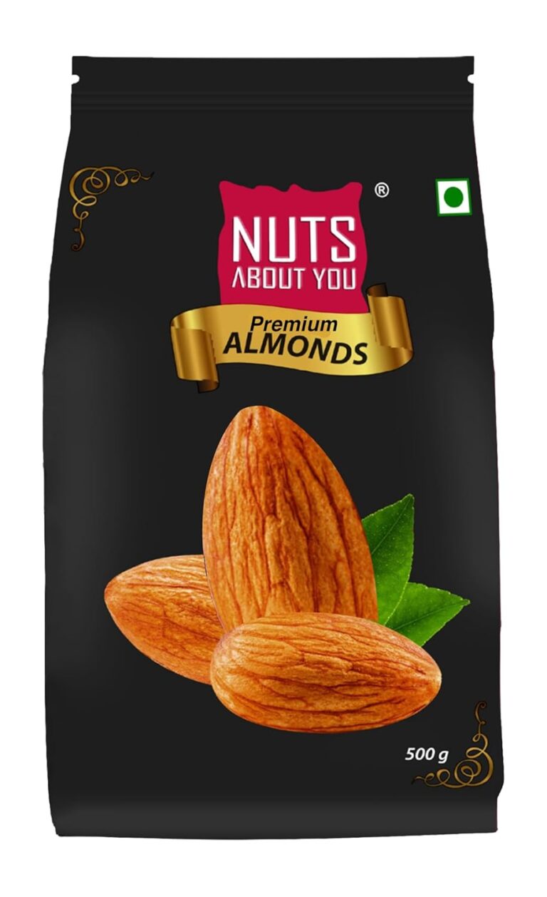 Nuts About You Premium ALMONDS, 500 g | New Crop | Premium | 100% Natural | Badam | Fresh & Crisp |